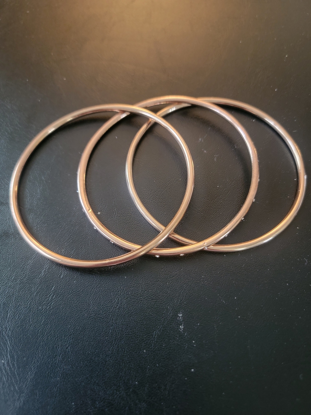 Lane Bryant Rose Gold Tone Stackable Bangle Bracelets - Set of 3